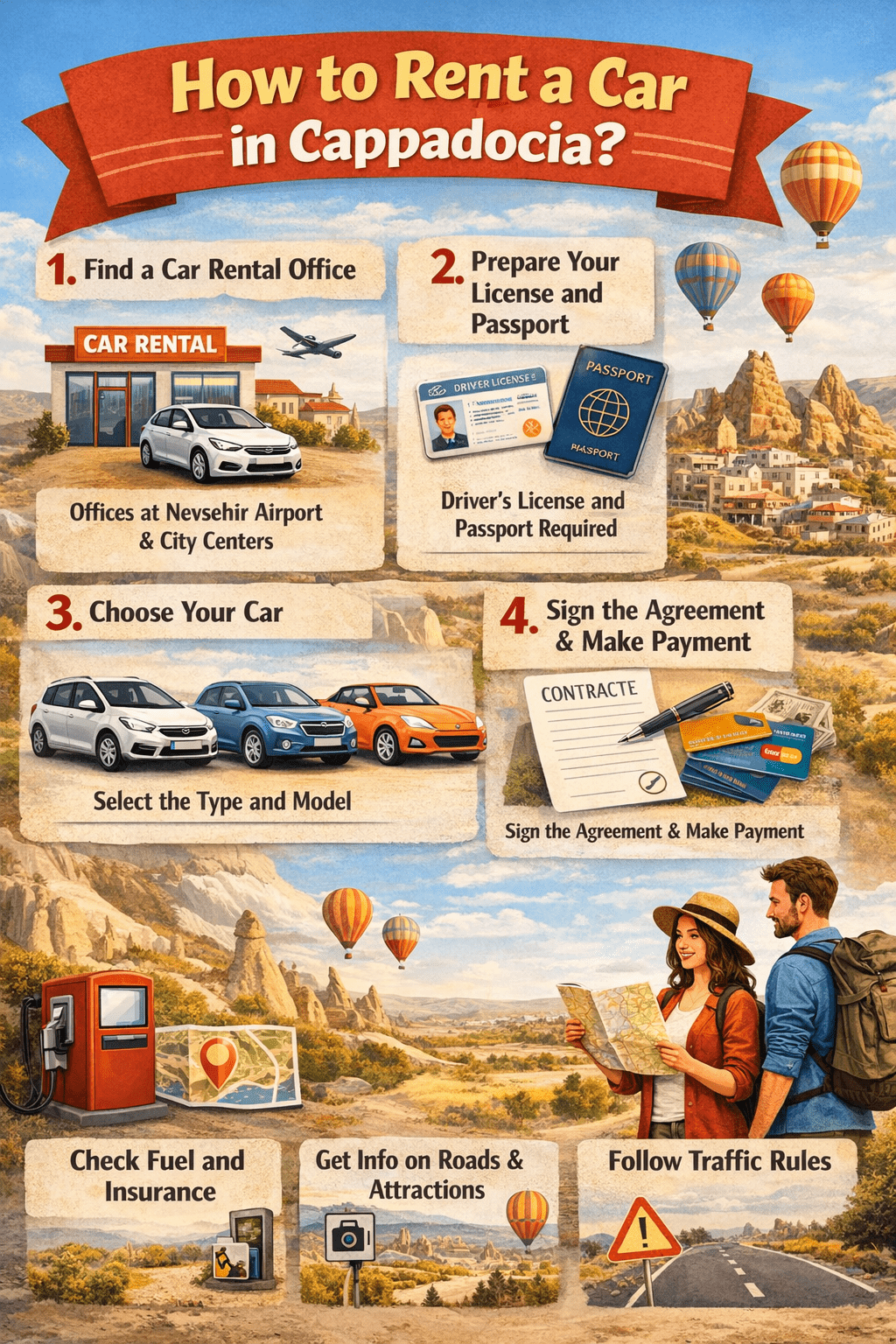 How should I rent a car in Cappadocia?