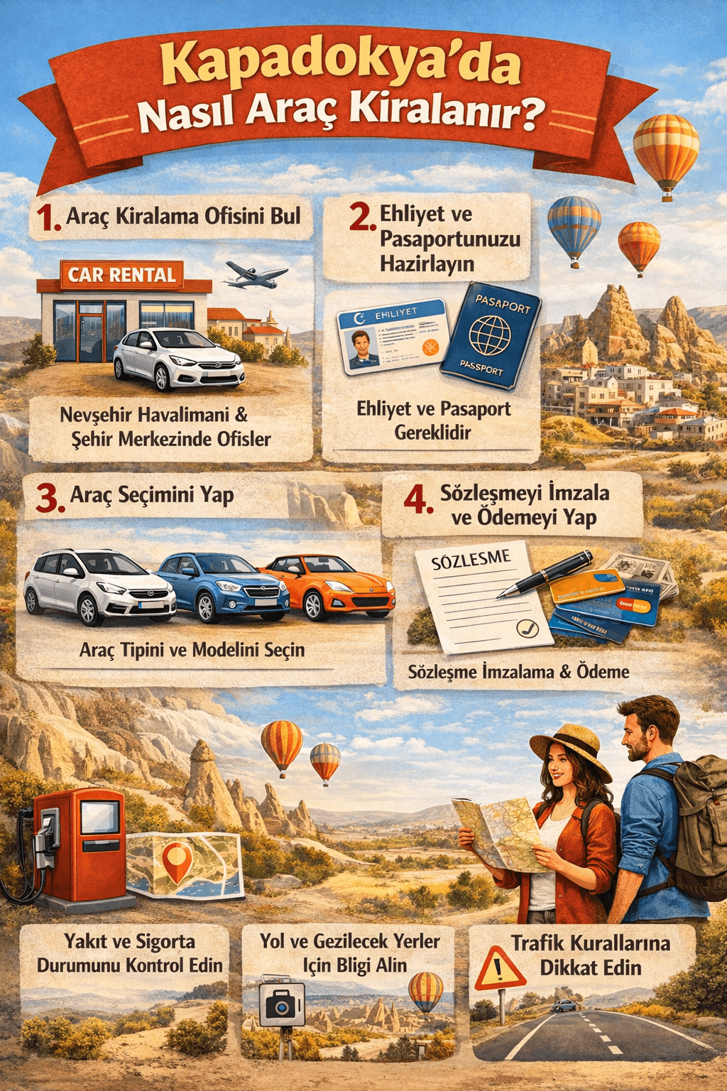 Kapadokya'da nasıl ara&ccedil; kiralanır!